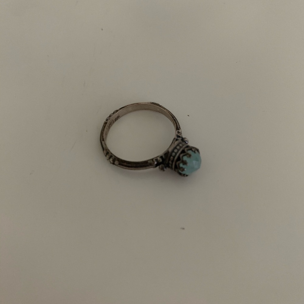 Sterling Silver Moonstone Castle Ring 6